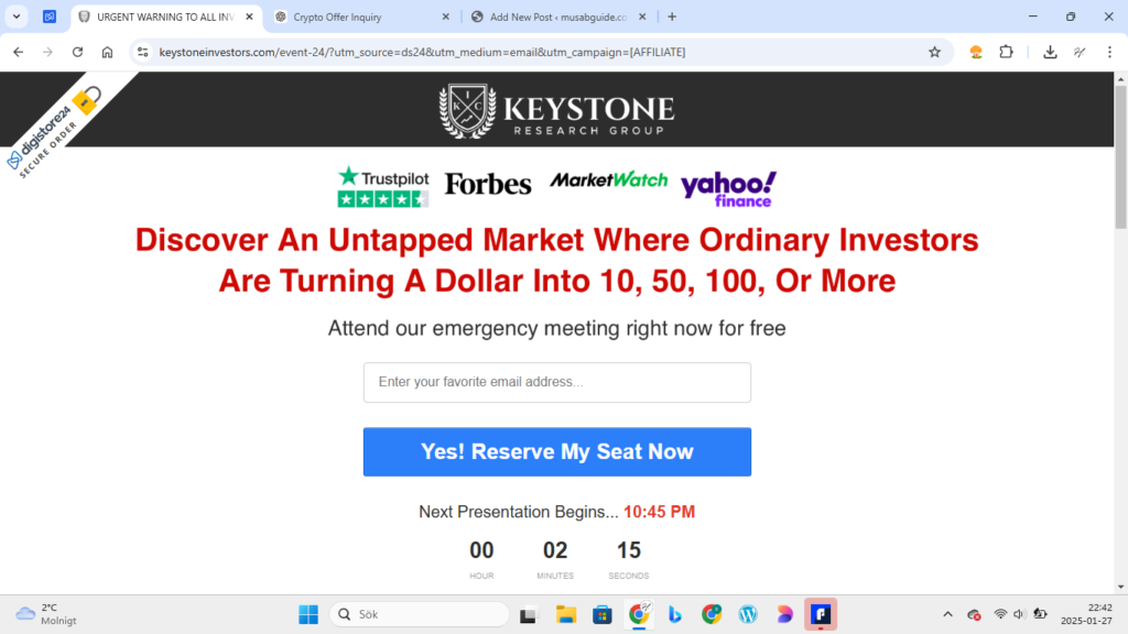 CryptoCurrency Offer - Keystone Research Group
Member area and video courses