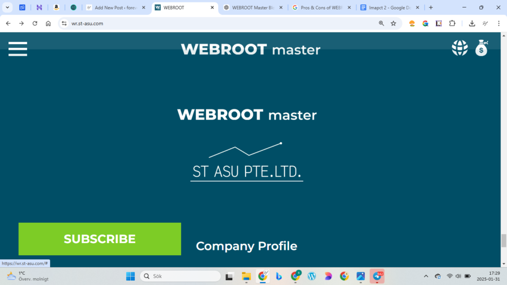 Webroot Master Antivirus 