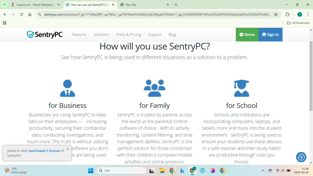 Solutions Offered by SentryPC