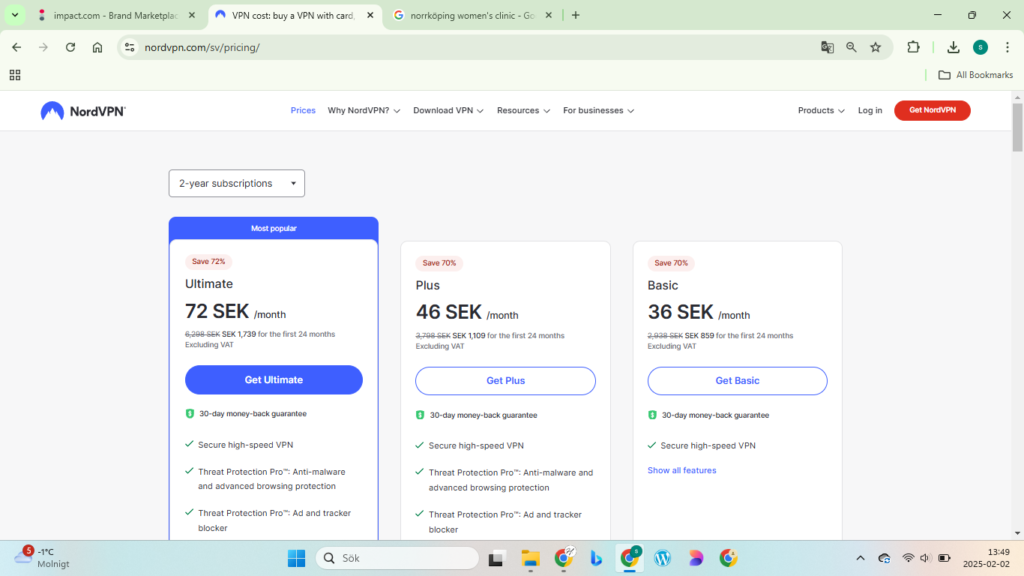 Pricing and Plans
NORDVPN