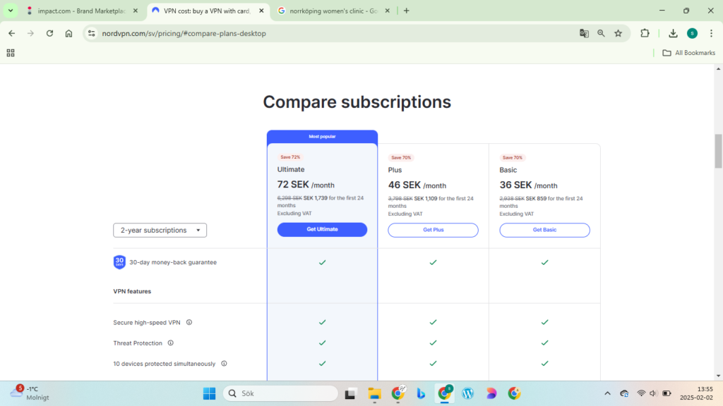 Pricing and Plans nordvpn