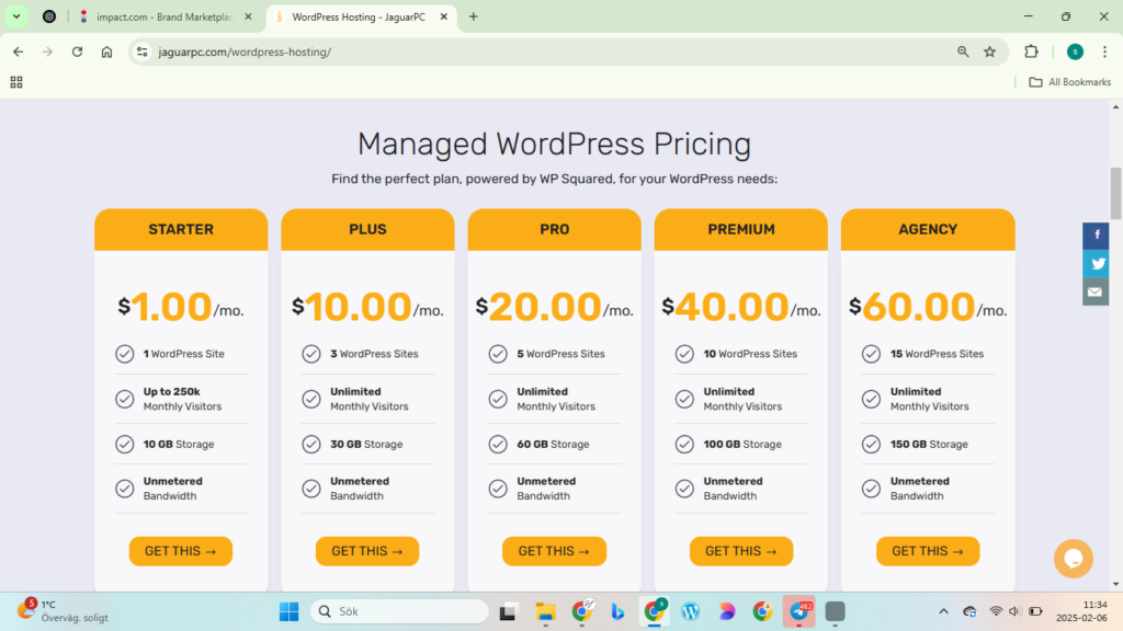 Pricing and Plans of JaguarPC