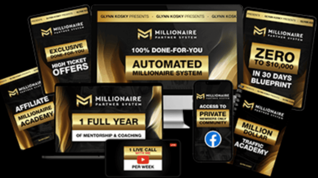 Millionaire Partner System Member Area and Video Courses