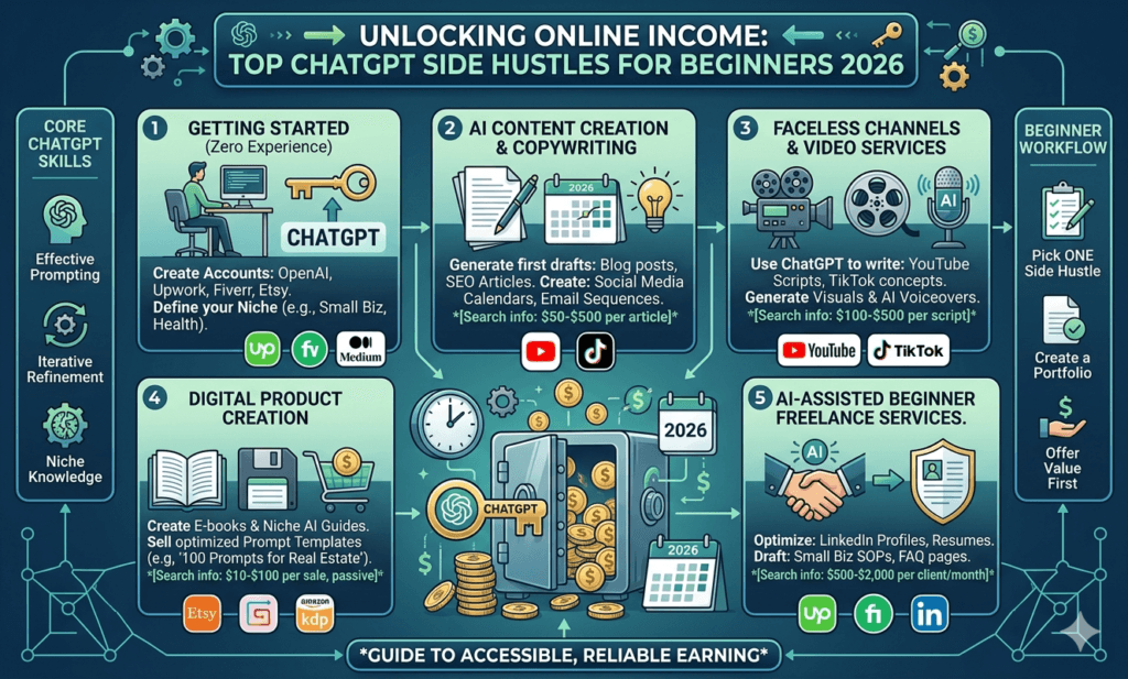 Unlocking Online Income: Top ChatGPT Side Hustles for Beginners 2026 4 Unlocking Online Income: Top ChatGPT Side Hustles for Beginners 2026